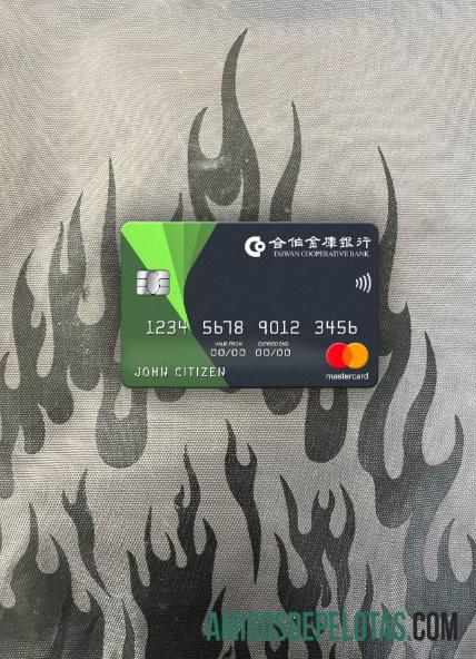 Frente Photolook do Banco Cooperativo de Taiwan Mastercard amostra